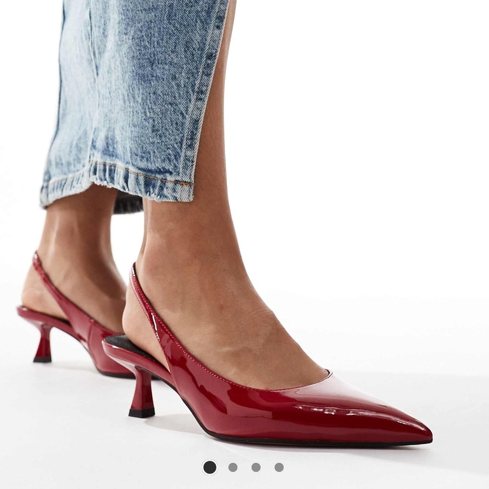 ASOS DESIGN Red Slingback Heels